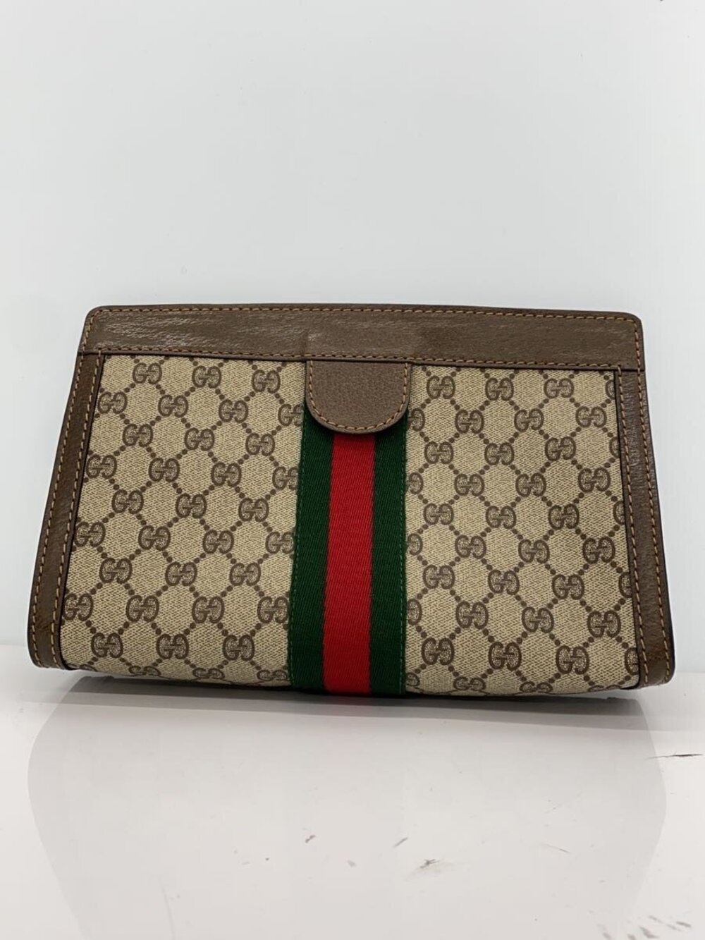 Gucci Over Interior Shows Signs Of Leather Clutch Bag Brown - Picture 3 of 6